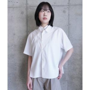 ブラウス シャツ 半袖 DOUBLE COLLAR SHIRT レディース