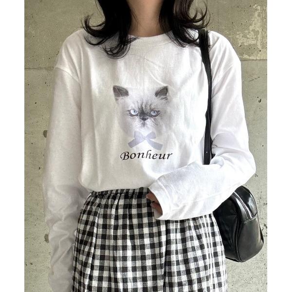 tシャツ フレンチガーリーキャットロンT／長袖Tシャツ レディース