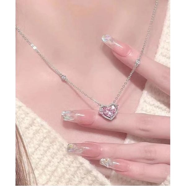 ネックレス レディース ハート ネックレス ピンクダイヤ(BDS) レディース