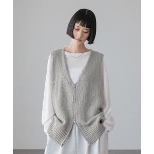 ベスト ジレ ラメスラブＺＩＰベスト　644675 レディース