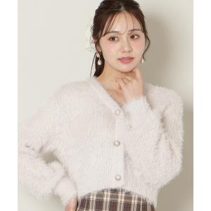 カーディガン 「New Year's Item」Vネックラメフェザーカーディガン レディース