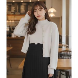 カーディガン フェザーニットアンサンブル レディース