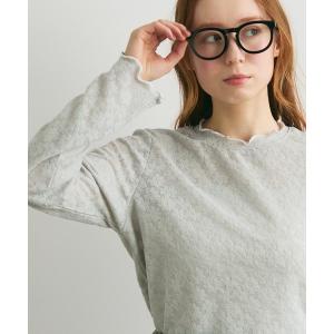 tシャツ フラワーエンボスTシャツ レディース