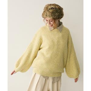 ニット セーター ペールカラーオーバーニット レディース