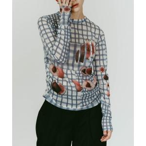 ニット セーター 「Knuth Marf」fruit-check print knit レディース