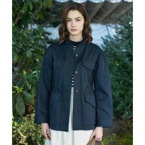 ブルゾン アウター 「ウォッシャブル」コンパクトコットンミリタリーブルゾン レディース