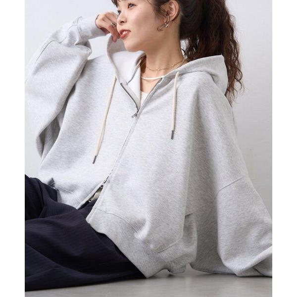 パーカー 「ゆるっと抜け感大人フーディー」ピグメントダンボールパーカー レディース