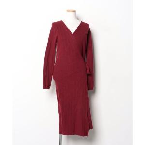 「asos」 ニットワンピース 6 レッド レディース