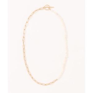 ネックレス 淡水パールミックスネックレス レディース