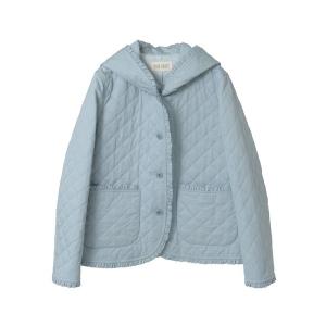 ブルゾン アウター フード付きキルティングジャケット レディース