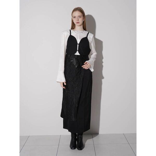 ワンピース JACQUARD DOCKING DRESS