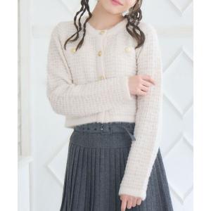 カーディガン ツイード風ヴィンテージカーデ レディース