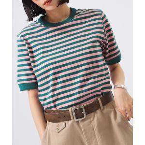tシャツ 半袖 「8/6再値下げ」ボーダー バインダー ショートスリーブ Tシャツ レディース