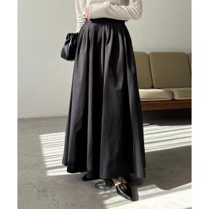 スカート 「低身長サイズあり」タックフレアスカート