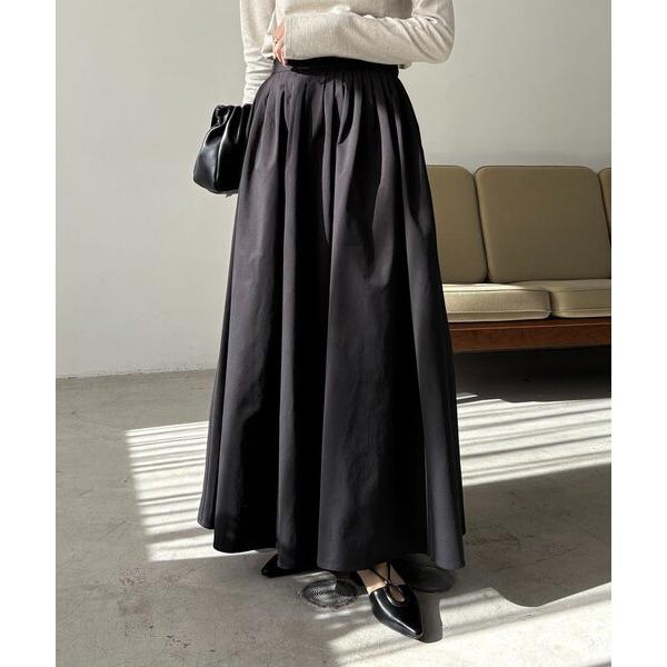 スカート 「低身長サイズあり」タックフレアスカート