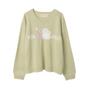 ニット セーター 幸見うさぎモチーフニット レディース