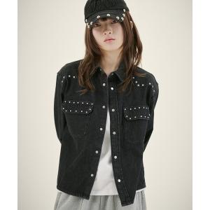 シャツ ウエスタンリベットデニムシャツ メンズ レディース