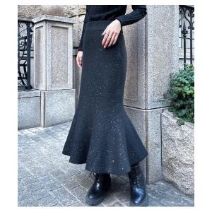 スカート 「DESERT ROSE/デザートローズ」ラメスパンコールマーメイドニットスカート