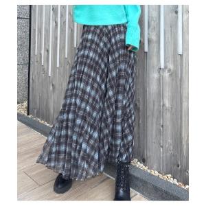 スカート 「DESERT ROSE/デザートローズ」チェック柄シュリンクスカート