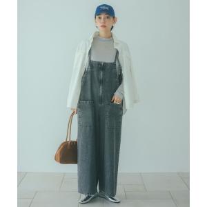 サロペット オーバーオール ダブルフロントデニムサロペット「プチサイズあり」「CLIP denim」 レディース