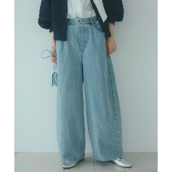 ジーンズ デニム デニムパンツ バギーバレルデニムパンツ「プチ・プラスサイズあり」「CLIP den...