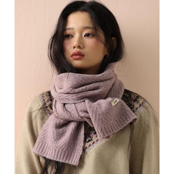 マフラー ストール ウール混 ニットマフラー レディース