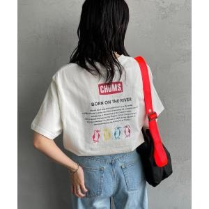 tシャツ 「WEB限定」「CHUMS/チャムス」 別注 ヒストリーロゴ バックプリント ショートスリーブTシャツ レディース メンズ