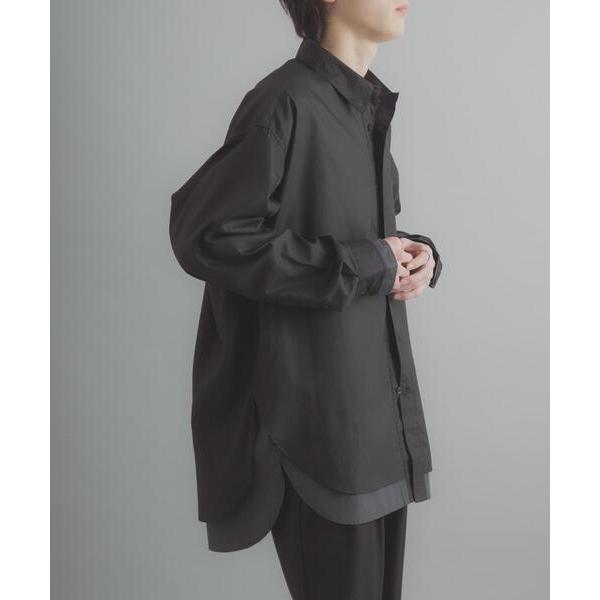シャツ レイヤードレギュラーカラーシャツ メンズ