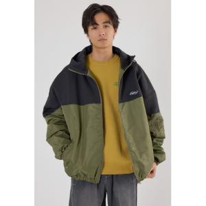 ブルゾン アウター バイカラーフーデッドブルゾン メンズ