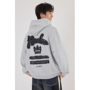 パーカー メンズロゴデニムパッチフーディー メンズ