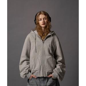 パーカー Cut-off Short Zip Hoodie - カットオフショートジップパーカー - メンズ