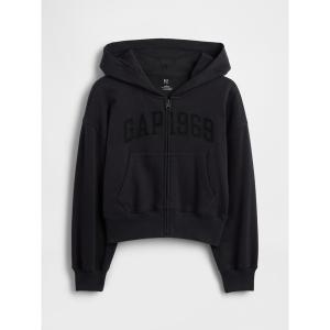 パーカー ヴィンテージソフト フレンチテリー オーバーサイズ クロップド GAPロゴ ジップアップパーカー (キッズ) キッズ 子供服 女の子