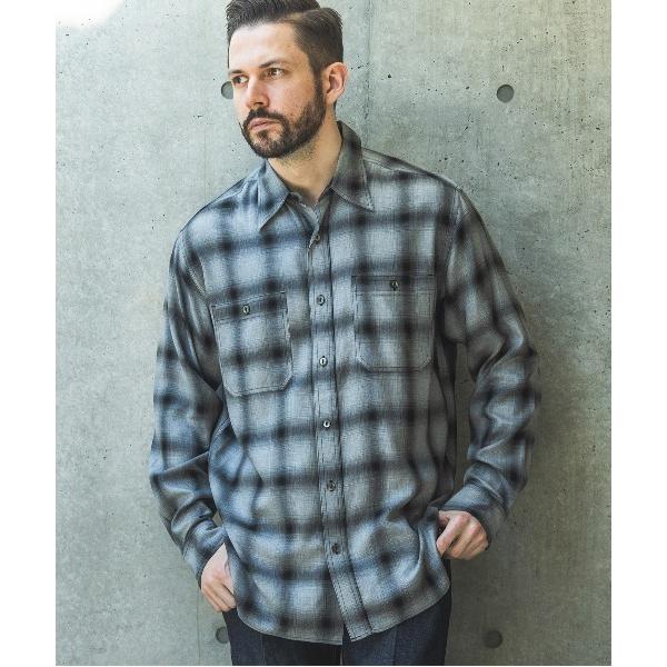 シャツ RAYON OMBRE CHECK / WORK SHIRT / M261115 メンズ