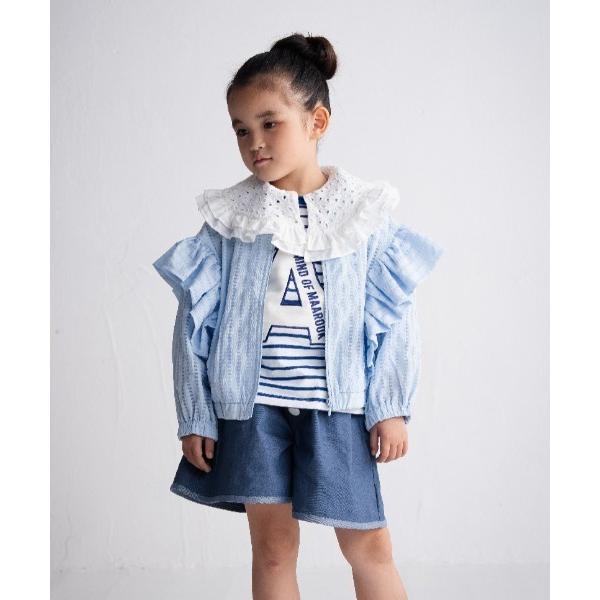 コート アウター シアーチェックフリルジャケット キッズ 子供服 女の子