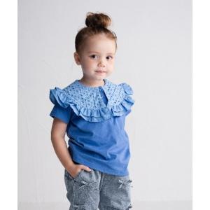 tシャツ 天竺レース衿Tシャツ キッズ 子供服 女の子