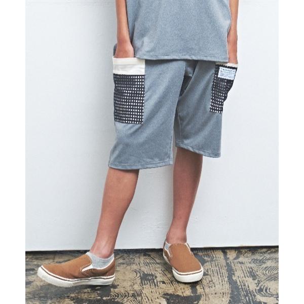 ハーフパンツ パンツ 短パン 冷感天竺メッシュポケットカーゴパンツ キッズ 子供服 男の子 女の子
