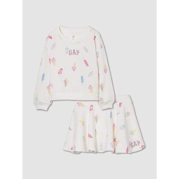 セットアップ ヴィンテージソフト フレンチテリー GAPロゴ ミニスカート・スコートセット (幼児・...