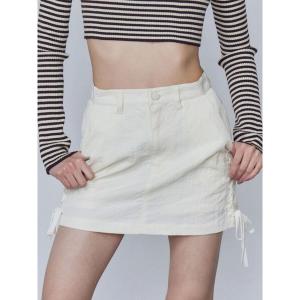 スカート レースアップミニスカート