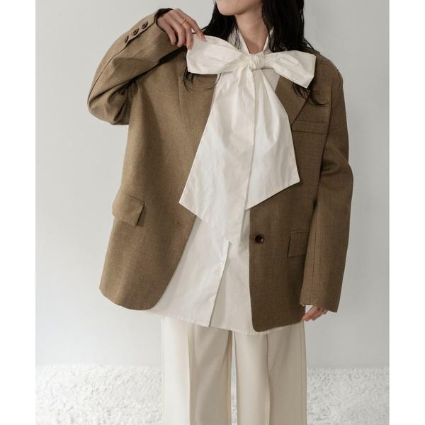 ブラウス シャツ 「on:nue」「着用動画あり！」 リボンボウタイブラウス /2026 SS CO...