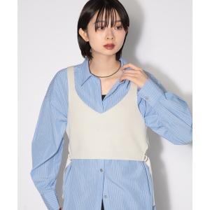 サイドベルトニットビスチェ レディースの商品画像