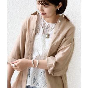 リネンシャツ ブラウス シャツ 「手洗い可能」IMPERIAL LINEN 混 オーバー サイズ シャツ レディース