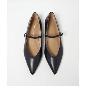 パンプス 「WEB限定」ポインテッド ストラップ フラット20↓↑