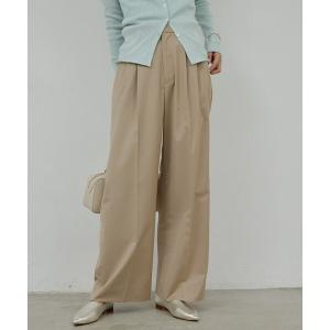 パンツ 「手洗い可」タックストレートパンツ レディース