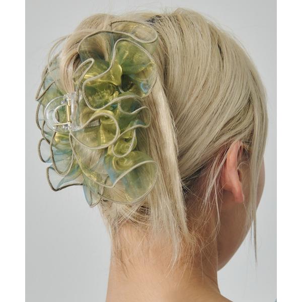 ヘアクリップ ラッフル シアー バンス クリップ