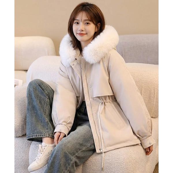 コート アウター ボアライナー付きショート丈コート レディース
