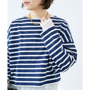 tシャツ ルミノア ボーダーショートカットソー レディース