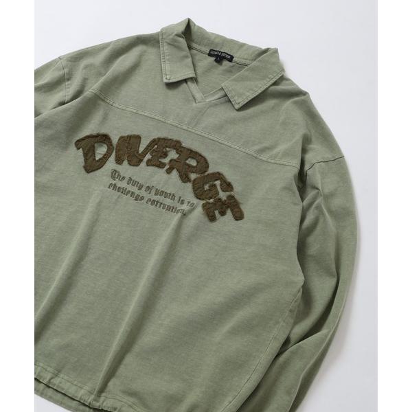 ポロシャツ ヴィンテージ加工VネックポロロンT メンズ レディース