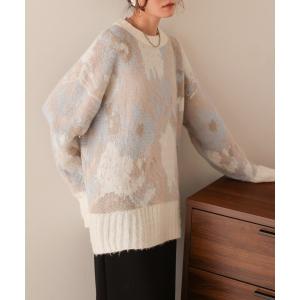 ニット セーター ニュアンス柄ケガキニットトップス レディース