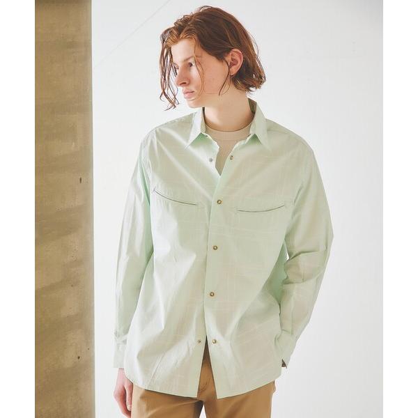 シャツ ドローイングチェック スマイルポケット シャツ メンズ