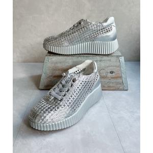 スニーカー 上品スニーカー モード系 シャイニー厚底スニーカー「2026新作」 レディース